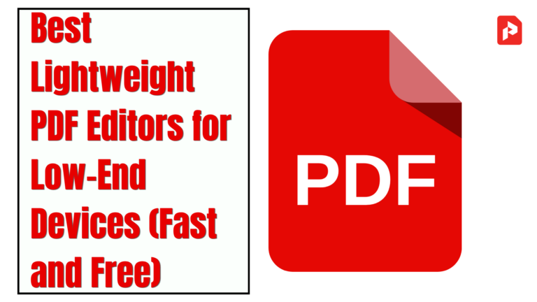 Best Lightweight PDF Editors for Low-End Devices (Fast and Free)